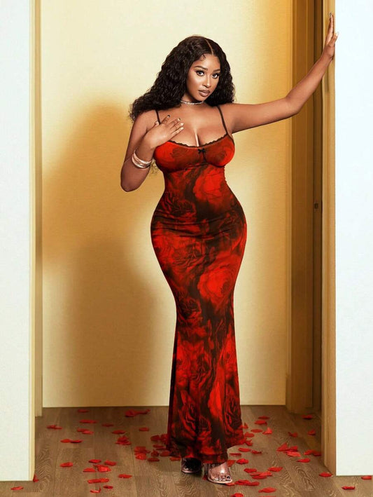 Rose Flame Mermaid Dress