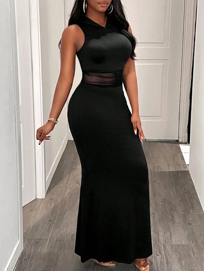 Black Panel Mermaid Maxi