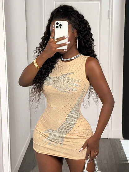 Amber Sparkle Mini Dress