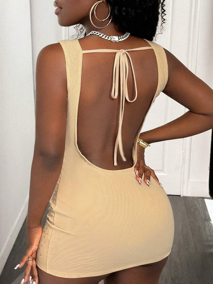 Amber Sparkle Mini Dress