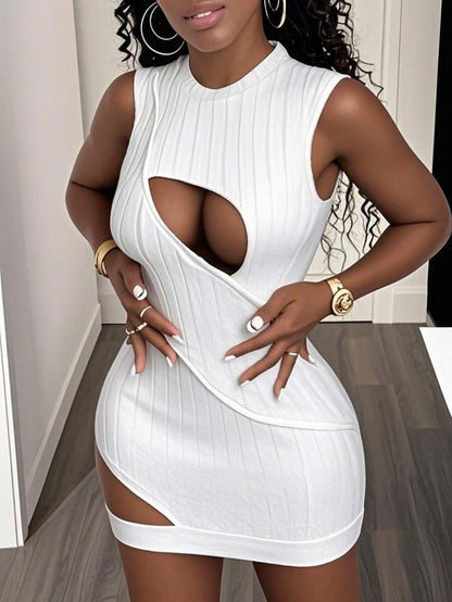 White Cutout Curve Mini