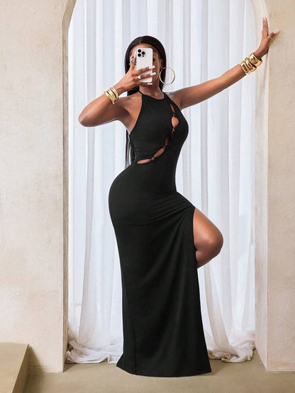 Midnight Metal Slit Maxi