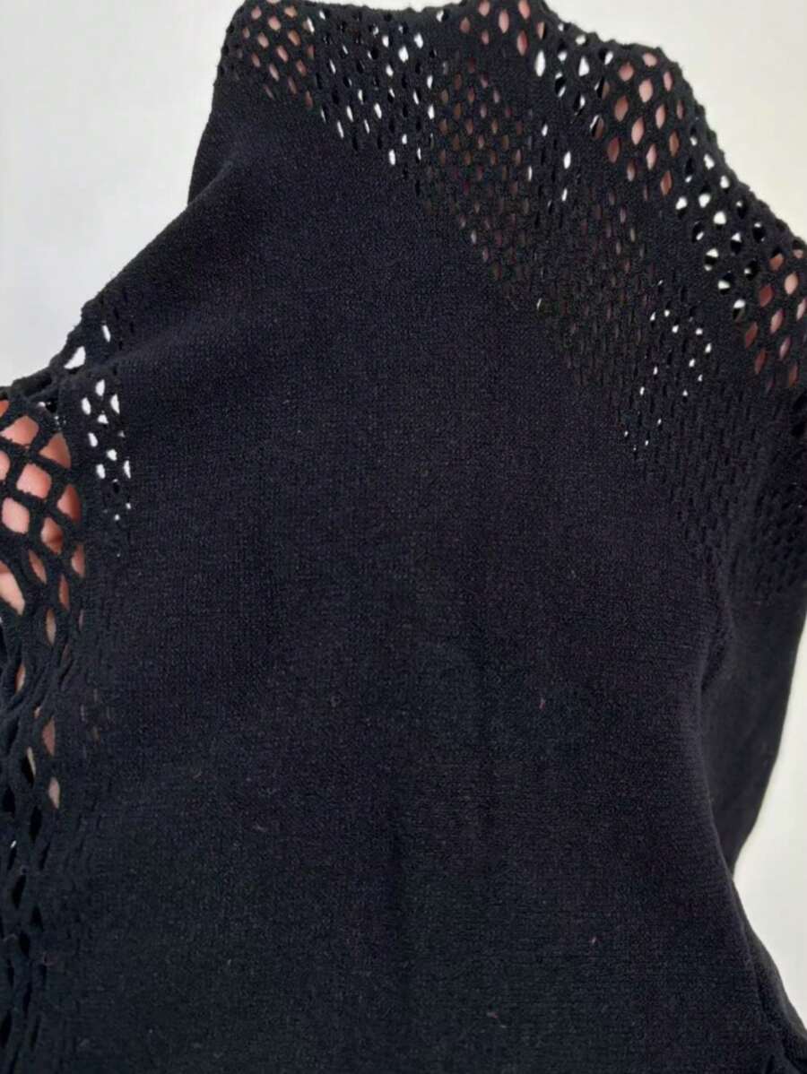 Midnight Muse Cutout Mesh Top