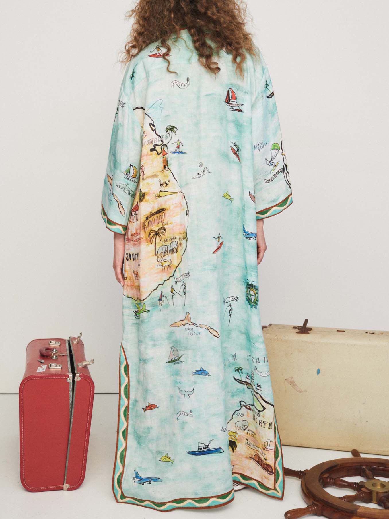 Isla - Printed Satin Maxi Dress