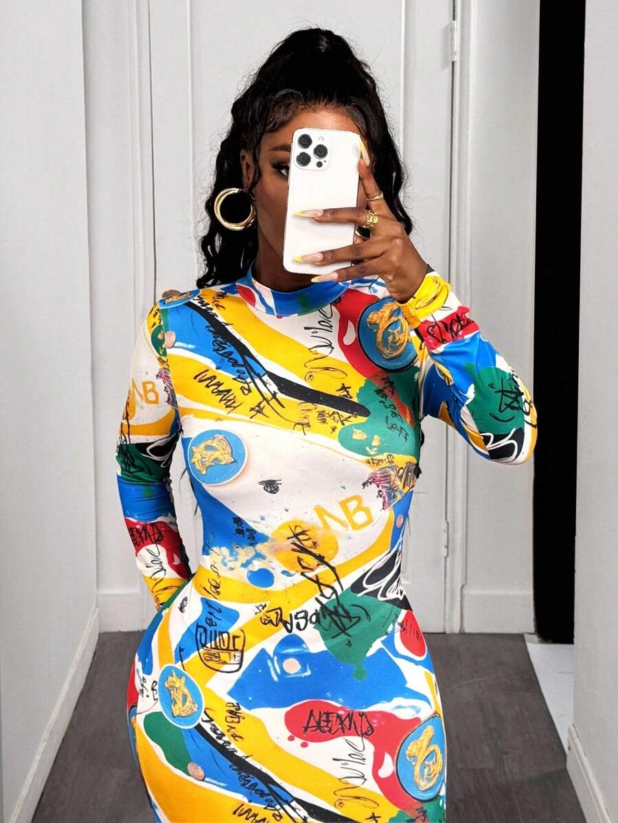 Vivid Graffiti Bodycon