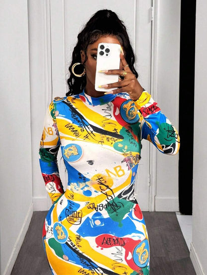 Vivid Graffiti Bodycon