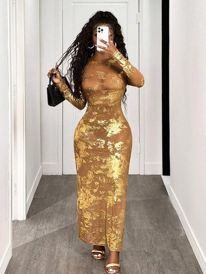 Golden Aura Glitter Maxi