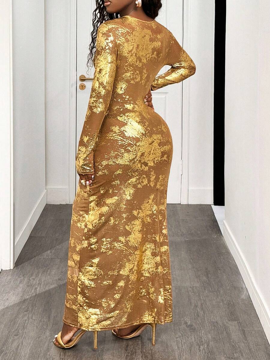 Golden Aura Glitter Maxi