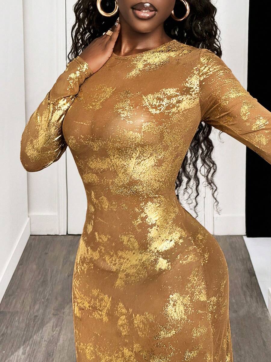 Golden Aura Glitter Maxi