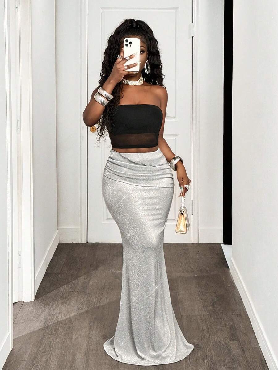Silver Siren Mermaid Skirt