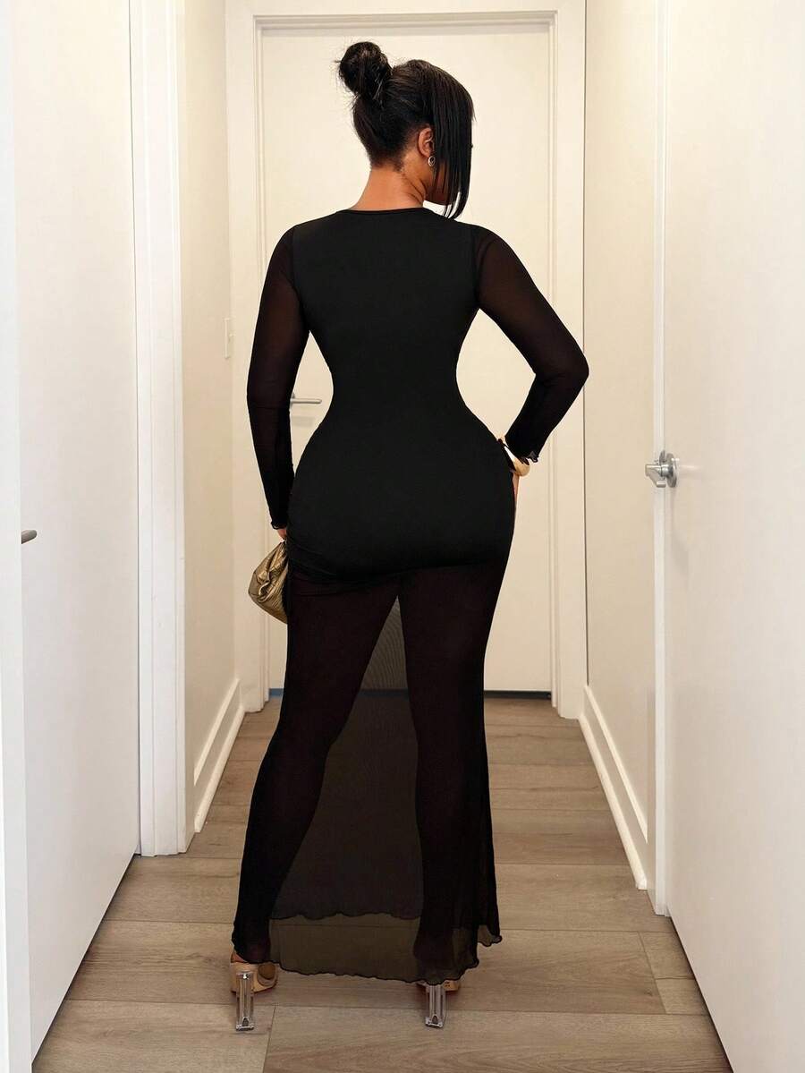 Sheer Siren Mesh Gown