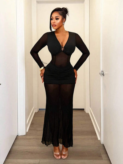 Sheer Siren Mesh Gown