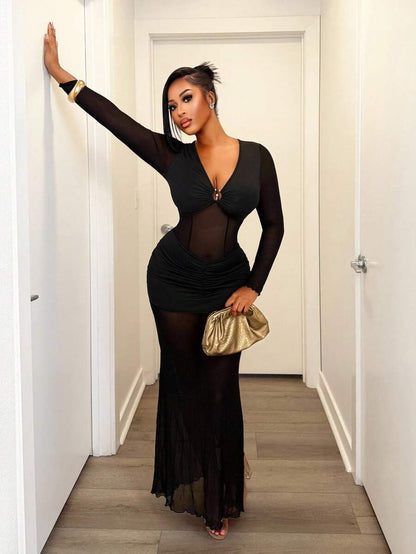 Sheer Siren Mesh Gown