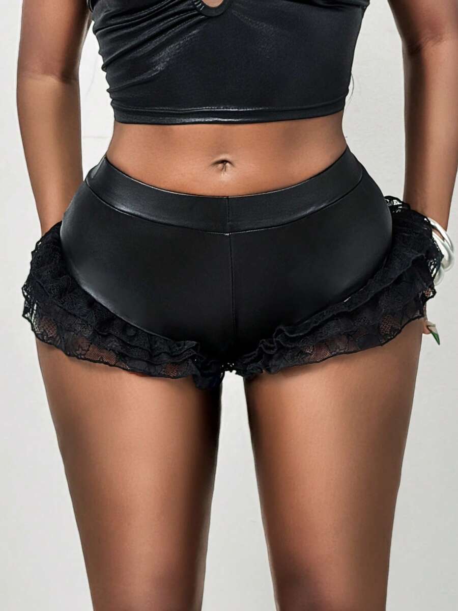 Lace Trim Party Shorts