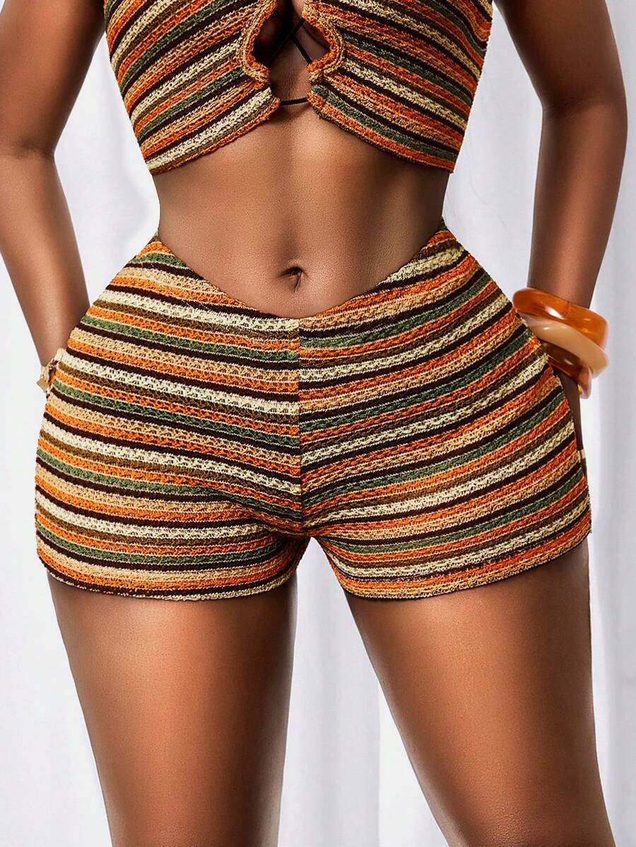 Sunset Stripe Knit Shorts