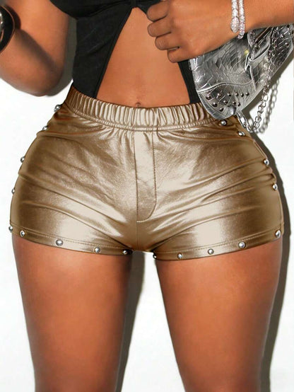 Midnight Edge Faux Leather Shorts