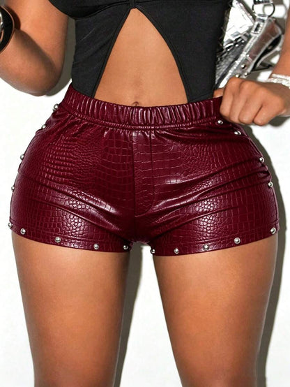 Midnight Edge Faux Leather Shorts
