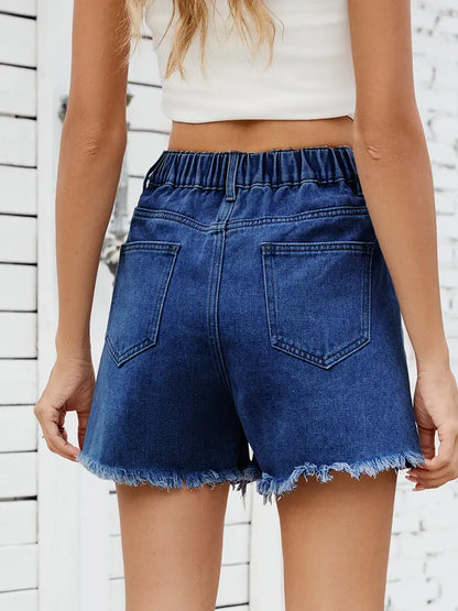 High-Rise Summer Denim Shorts