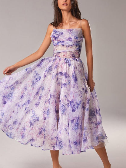 Effortless Elegance - Strapless Swing Midi Dress