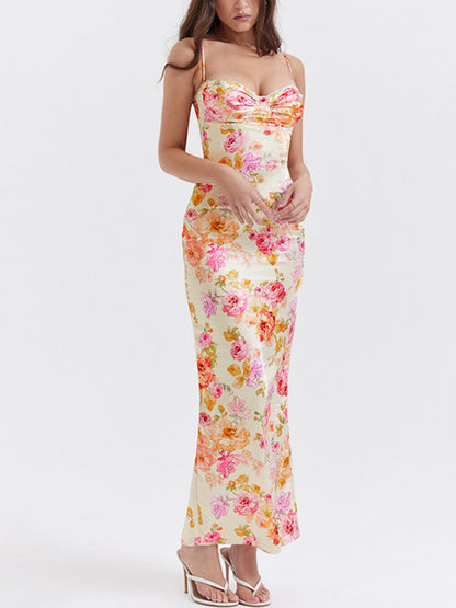 Seductive Allure - Printed Sexy Maxi Dress