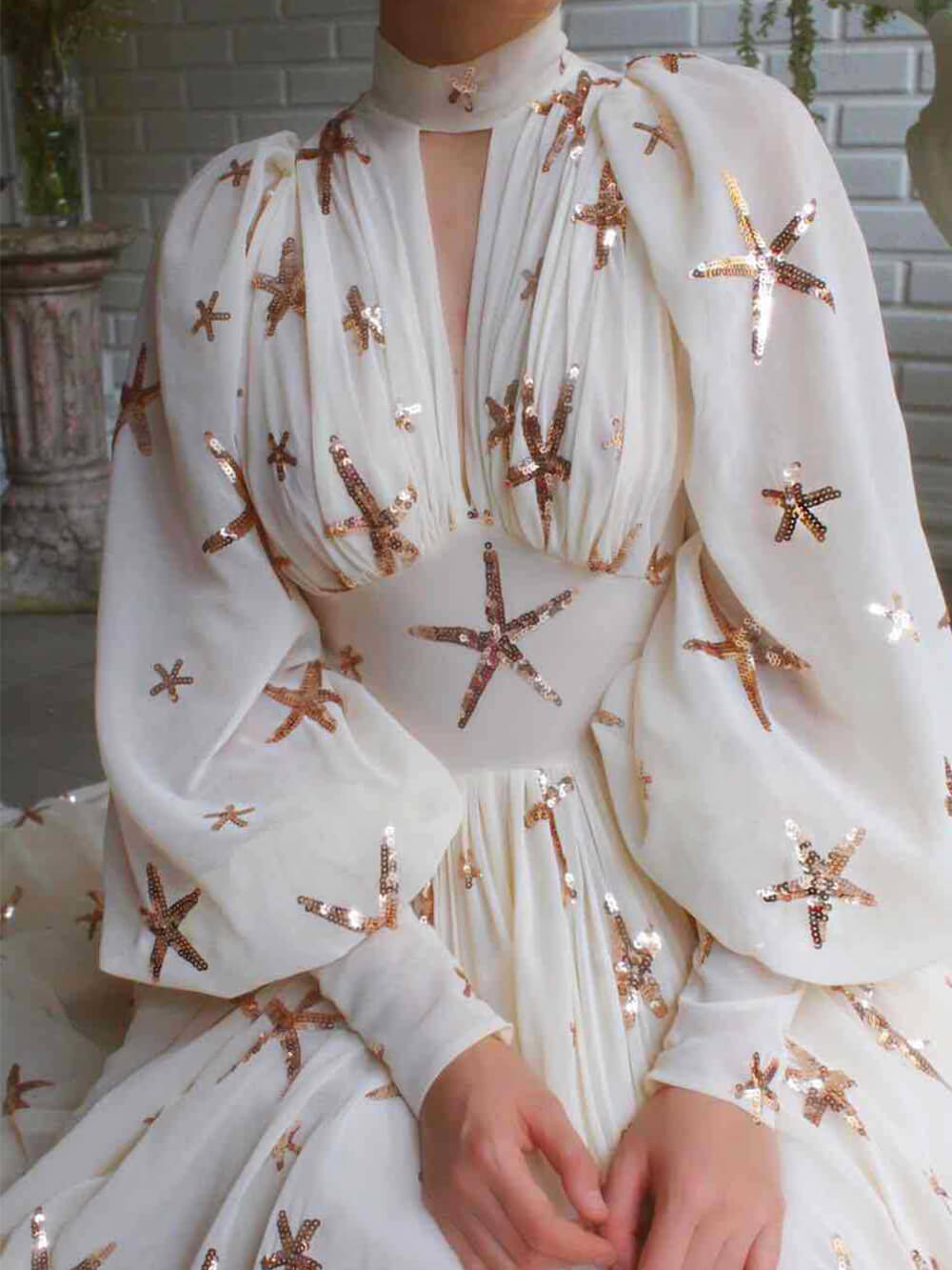 Sequined Chiffon Maxi Dress - Airnori