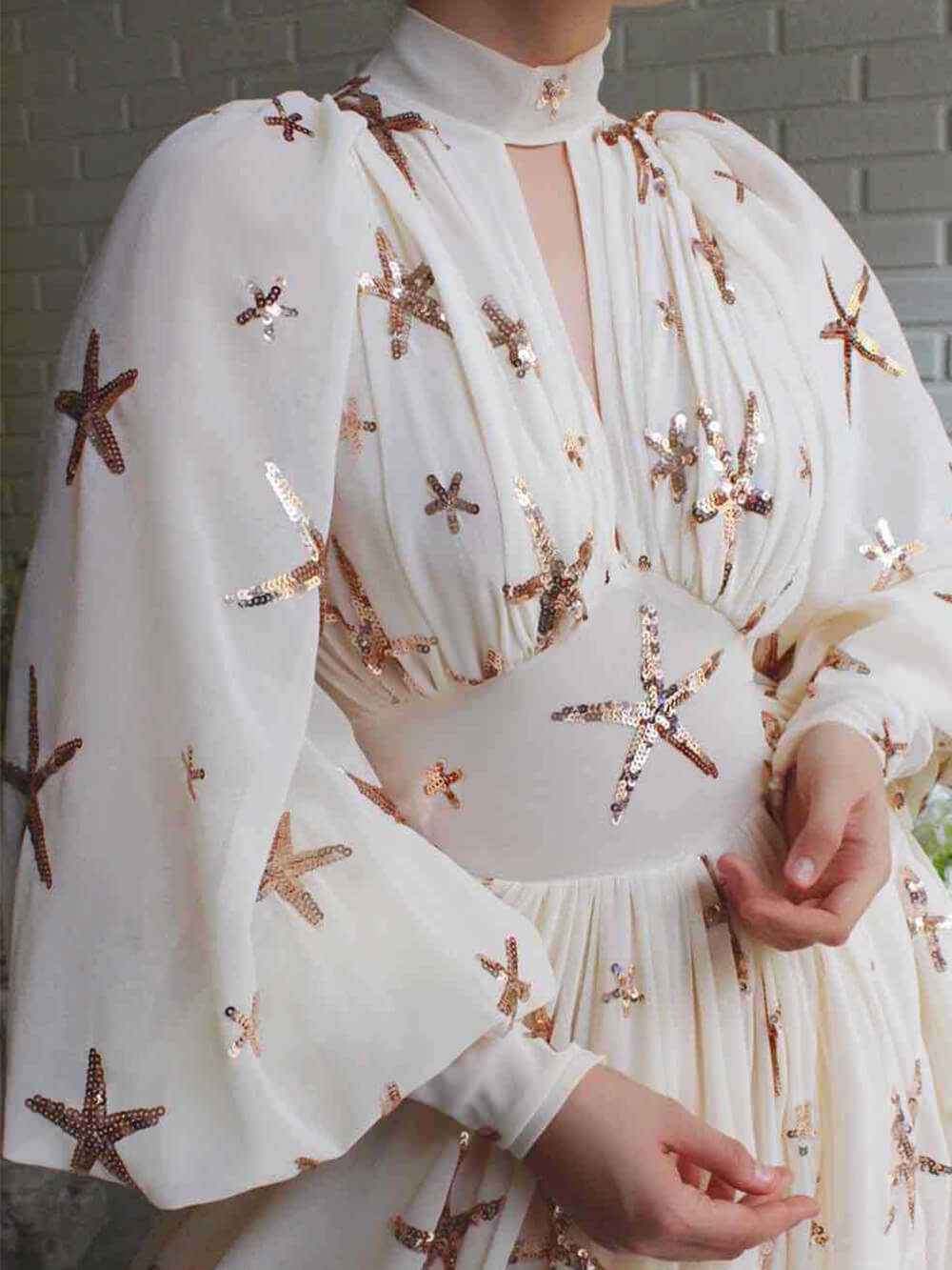 Sequined Chiffon Maxi Dress - Airnori