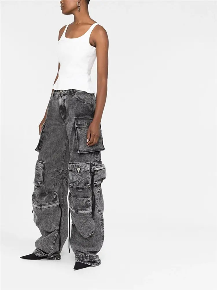 Nova - Wide-Leg Street Cargo Jeans