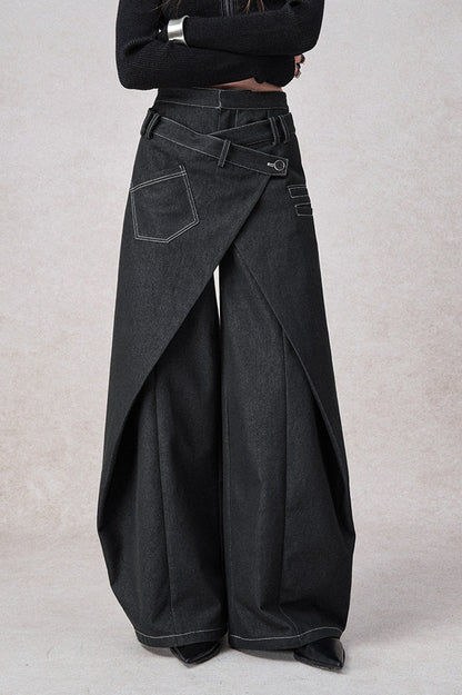 Symphony Layers Double Waist Wide-Leg Jeans