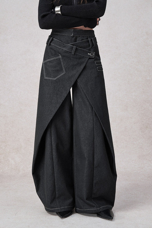 Symphony Layers Double Waist Wide-Leg Jeans