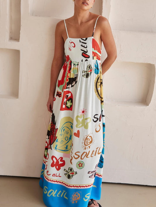 Camila - Floral Ruched Strapless Slit Maxi Dress