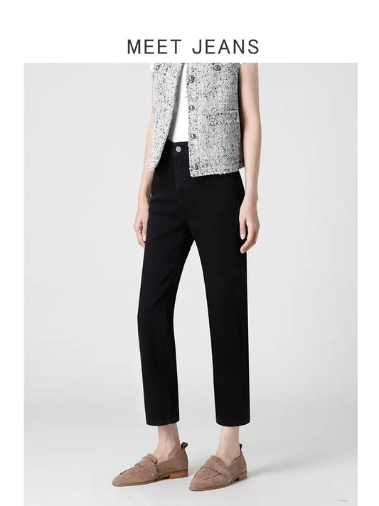Grace – Black Cigarette Jeans With Sculpting Stretch