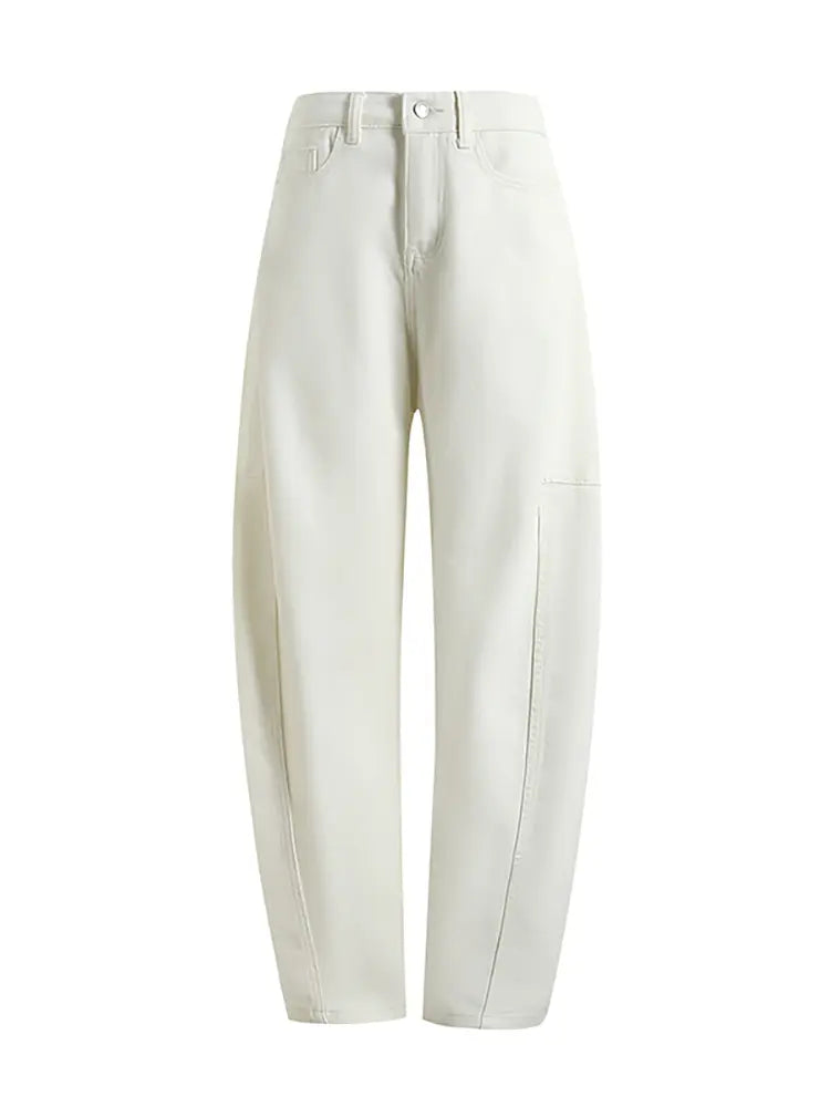 Mila – Relaxed Arc Seam Banana Denim Pants