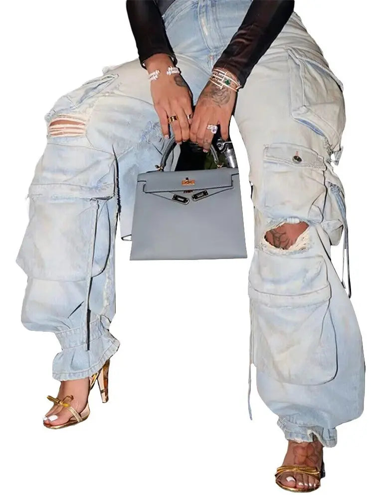 Nova - Wide-Leg Street Cargo Jeans