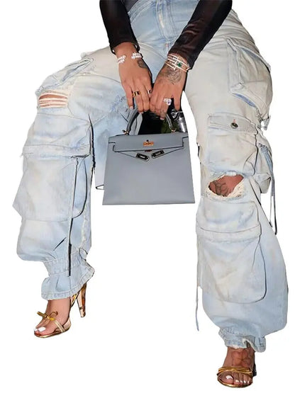 Nova - Wide-Leg Street Cargo Jeans
