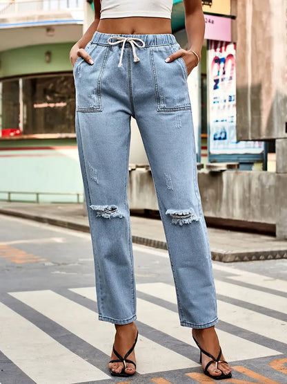 Autumn - Drawstring Jeans