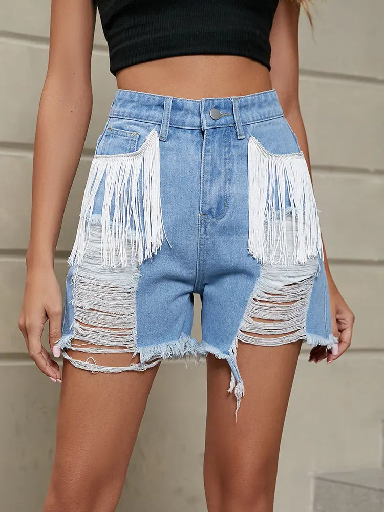 Zoe - Fringe Shorts