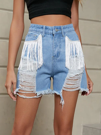 Zoe - Fringe Shorts