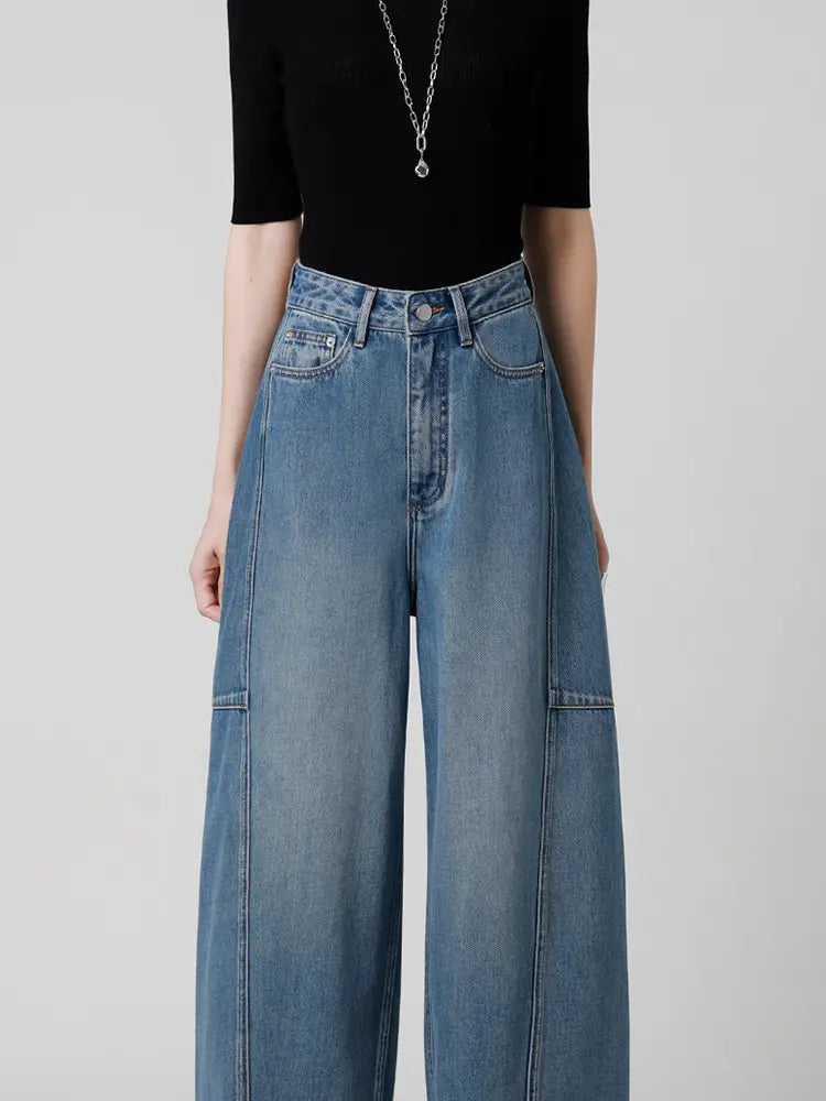 Mila - High-Waist Arc Banana Jeans