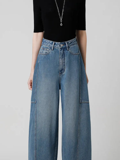 Mila - High-Waist Arc Banana Jeans