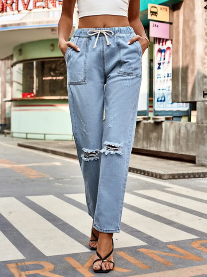 Autumn - Drawstring Jeans