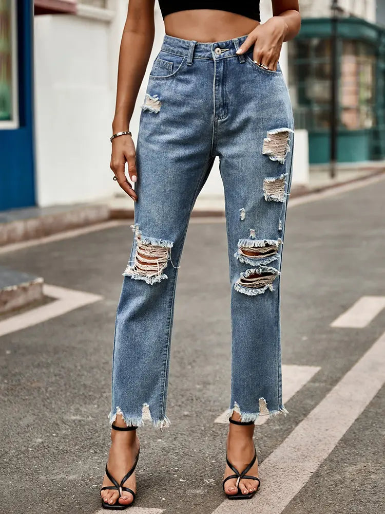 Mia - Cropped Jeans