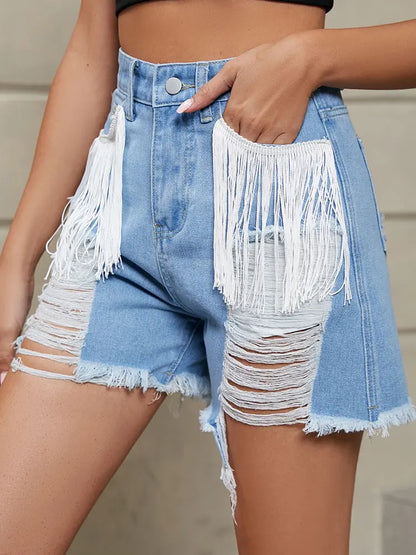 Zoe - Fringe Shorts