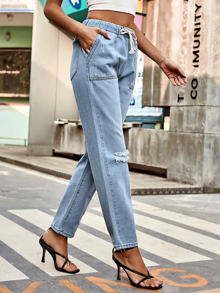 Autumn - Drawstring Jeans