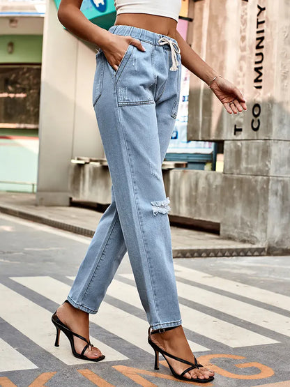 Autumn - Drawstring Jeans