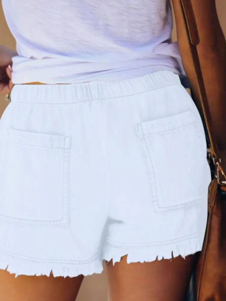 Sophia - Frayed Denim Shorts