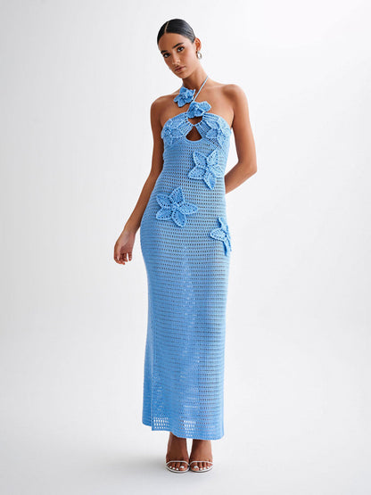 Kyla Floral Crochet Maxi Dress - Avantchic