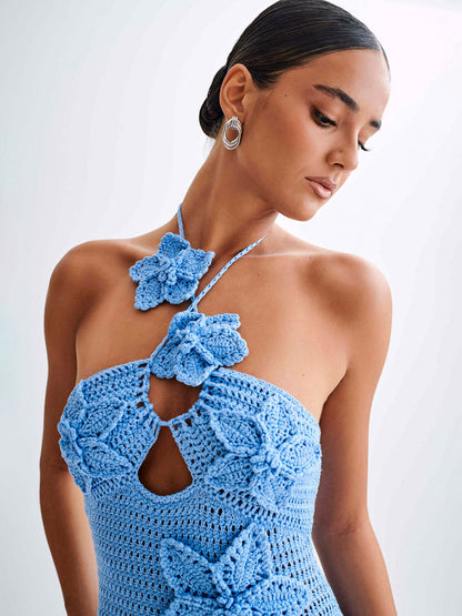 Kyla Floral Crochet Maxi Dress - Avantchic