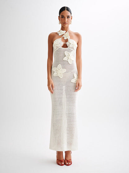 Kyla Floral Crochet Maxi Dress - Avantchic