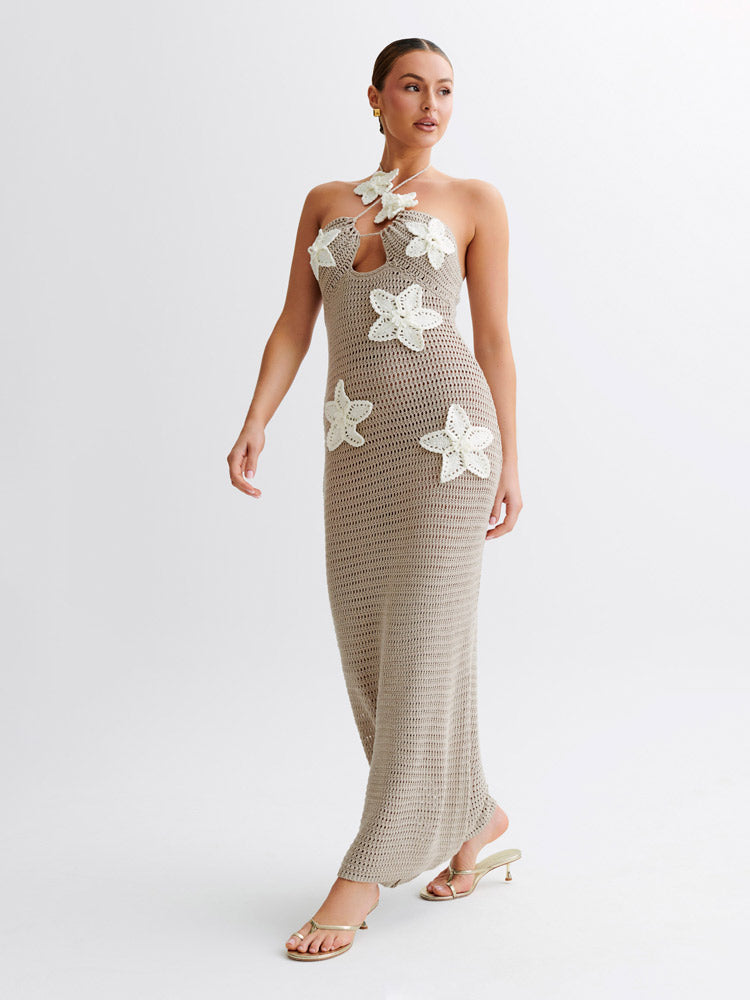 Kyla Floral Crochet Maxi Dress - Avantchic
