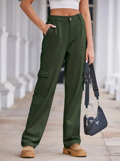 Easygoing Vintage Wash Cargo Drawstring Pants